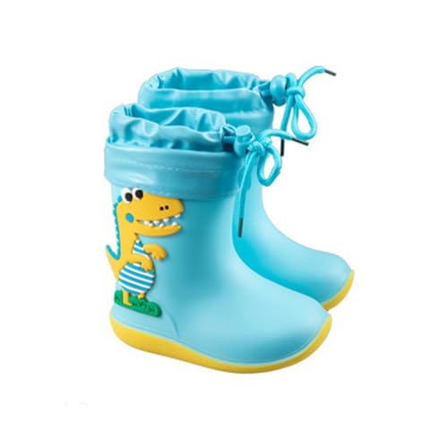 ​Gummistiefel Kinder wasserdichte Regenstiefel Dino Design mit 3D-Dinosaurier Halbhohe Atmungsaktive Leicht Stiefel rutschfeste Sohle für Mädchen Jungen Unisex von Generisch
