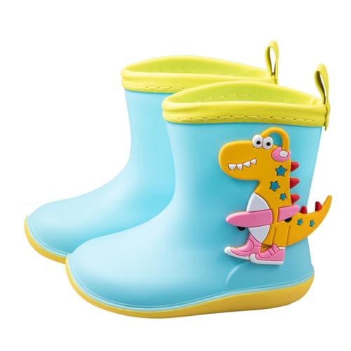 ​Gummistiefel Kinder wasserdichte Regenstiefel Dino Design mit 3D-Dinosaurier Halbhohe Atmungsaktive Leicht Stiefel rutschfeste Sohle für Mädchen Jungen Unisex von Generisch