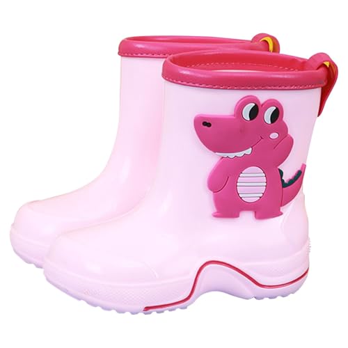 ​Gummistiefel Kinder wasserdichte Regenstiefel Dino Design mit 3D-Dinosaurier Halbhohe Atmungsaktive Leicht Stiefel rutschfeste Sohle für Mädchen Jungen Unisex von Generisch