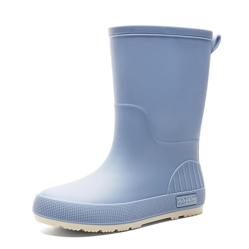 Gummistiefel-Regenschlauch Einfarbige Regenschuhe Dicke regenfeste rutschfeste Regenstiefel (Blue, 41) von Generisch