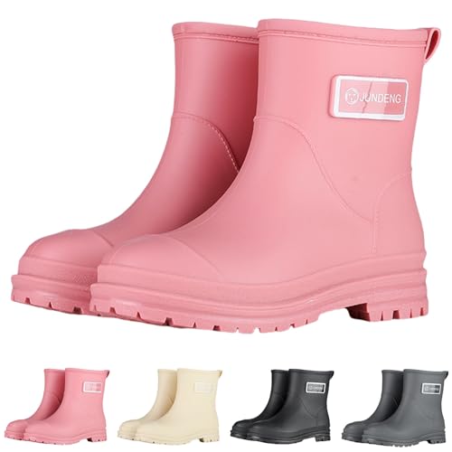 Gummistiefel für Damen, wasserdicht, für Garten, Gummi, bequeme Chelsea-Regenstiefel zum Wandern, Hofarbeit, Mucker-Stil, Outdoor-Aktivitäten, rose, 39 EU Gummistiefel für Damen, wasserdicht, für Garten, Gummi, bequeme Chelsea-Regenstiefel zum Wandern, Hofarbeit, Mucker-Stil, Outdoor-Aktivitäten, rose, 39 EU von Generisch