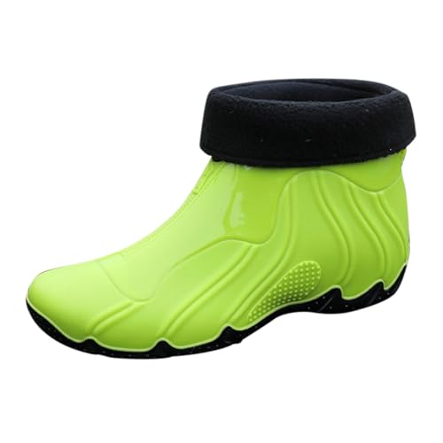Gummistiefeletten Damen Wasserdicht Stallstiefel Men'S Spring Summer Autumn And Winter Short Sleeved Cotton Detachable And Washable Outdoor Fashion Work Fishing Car Wash Kitchen Gadget (Green,40) von Generisch