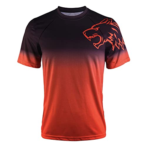 Gym Kleidung Herren Muscle Fit T-Shirt Atmungsaktiv Schnelltrocknend Rundhals Mode Print Mesh Sport T Shirt von Generisch