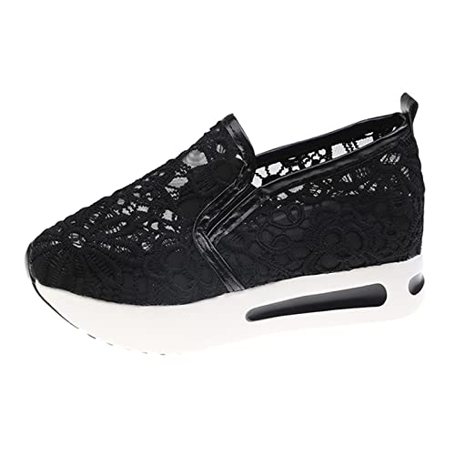 Gymnastikschuhe Damen Sneakers Hausschuhe Sommerschuhe Bequem Sneaker Leinenschuhe Slipper Motorrad Schuhe Frauen Flache Für Ballerina Freizeitschuhe Golfschuhe Leichte Bootsschuhe von Generisch