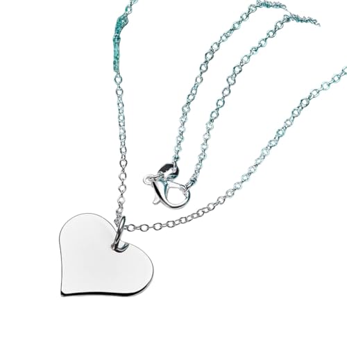 HYJYGM Halskette mit Herz-Anhänger aus Sterlingsilber für Damen, 45,7 cm, für Hochzeit, Party, Schmuck, Weihnachtsgeschenke, Schmuck, Mode-Accessoires, kreatives Geschenk von Generisch