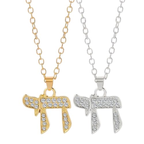HYJYGM Hip Hop Halskette für Herren und Damen, ägyptisches Chai-Symbol, Kettenanhänger, Mode, Judaica, jüdischer religiöser Schmuck, Halskette, Größe, Edelstahl, kein Edelstein von Generisch