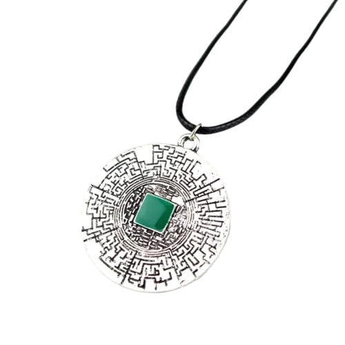 HYJYGM Movies Jewelry Jasonvoz-T13-JW-T1810 Halskette aus Leder, Motiv: Labyrinth-Labyrinth-Anhänger, Modeschmuck für Männer und Frauen, Größe Edelstahl, ohne Edelstein, wie abgebildet, Jasonvoz-T13 von Generisch
