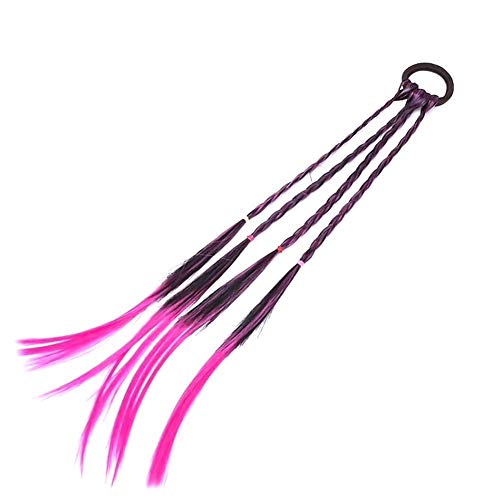 Haar Seil mit Perücke Haargummi Gummiband Pferdeschwanz Inhaber Haar Bank Haar Ring Haar-Accessoire für Mädchen Baby Kind Kind Rosa stilvoll und beliebt Nice and clever von Generisch