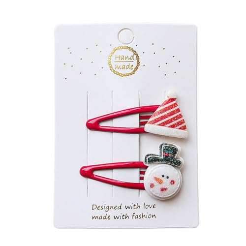 Haarbänder Damen Breite Rentier Clips Weihnachtsdeko Haarnadeln Weihnachtshaarspangen Für Kinder Mädchen Frauen Weihnachten Mädchen Haarnadeln Set Seitlicher Haarkamm die Braut (B, 6x6x1) von Generisch
