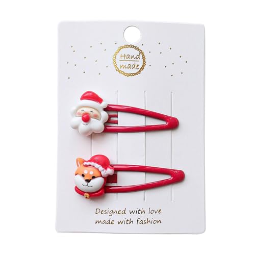 Haarbänder Damen Breite Rentier Clips Weihnachtsdeko Haarnadeln Weihnachtshaarspangen Für Kinder Mädchen Frauen Weihnachten Mädchen Haarnadeln Set Seitlicher Haarkamm die Braut (G, 6x6x1) von Generisch