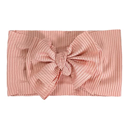 Haarband für Babys, Mädchen, Geschenk, gerippt, Schleife, Kopfbedeckung, Stirnband (Wassermelonenrot, Einheitsgröße) von Generisch