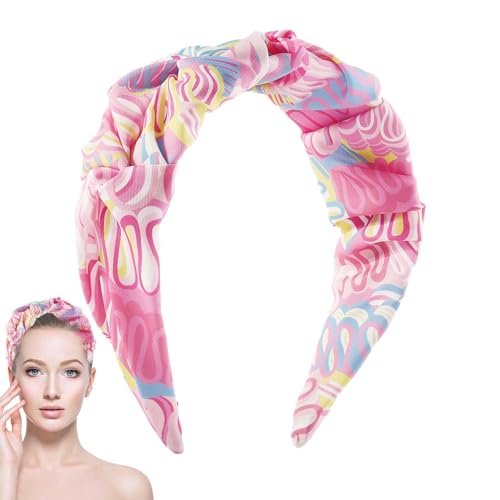 Haarband mit Blumendruck, Boho-Haarbänder, stilvolles Haar-Accessoire, schweißabsorbierende Kopfbedeckung für Konzerte von Generisch