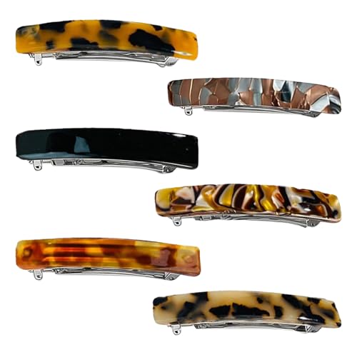 Haarbarrettes - 7,5 cm Tortoishell No -Slip Clips Haarklemme Set | Langlebige Mode Grip Accessoire Women Girls Styling Tool | Dicker Haarhalter für Schule, Reisen, Pferdeschwänze von Generisch