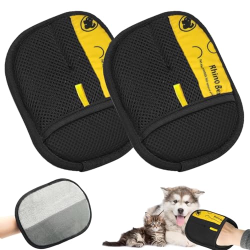 Haarentfernungs Handschuh Für Tierhaare - 2 Stück Anti Statische Haarentfernungs Handschuhe | Wiederverwendbare Und Effiziente Reinigungsmittel Für Hunde Kitten Bettwäsche Sofa von Generisch
