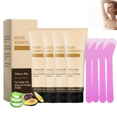 Haarentfernungscreme Für Body Gesicht Intim,Gesichtshaarentferner,Enthaarungscreme Intimbereich Für Männer Und Frauen,Haarentfernung Creme,Hair Removal Cream Set von Generisch