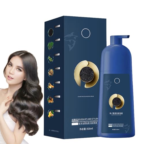 Haarfärbe Shampoo 500ml - Haarfärbeschampoo Mit Schonender Rezeptur, Einfache Farbauffrischung Zur Grauhaarabdeckung, Für Männer Und Frauen Gleichermaßen Geeignet, Für Hause Und Unterwegs von Generisch