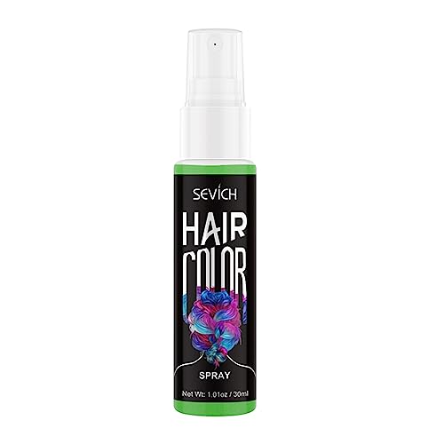 Haarfärbemittel spray für temporäre,Waschbar Non-Toxic, für Karneval, Cosplay,Party, Weihnachten Halloween Geburtstag,sicherer,Einmal-Haarfarbe Hairspray, Schnelle Färbung ﻿ (GREEN) von Generisch