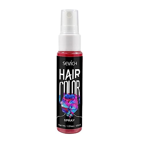 Haarfärbemittel spray für temporäre,Waschbar Non-Toxic, für Karneval, Cosplay,Party, Weihnachten Halloween Geburtstag,sicherer,Einmal-Haarfarbe Hairspray, Schnelle Färbung ﻿ (RED) von Generisch