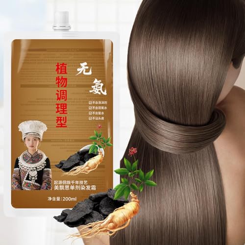 Haarfärbendes Shampoo | Natürliches Und Schonendes Haarfärbemittel In Shampoo-Form - Lang Anhaltende Creme Pflegespülung Sanfte Formel für Familien Frauen Männer Erwachsene Anfänger Jugendliche von Generisch