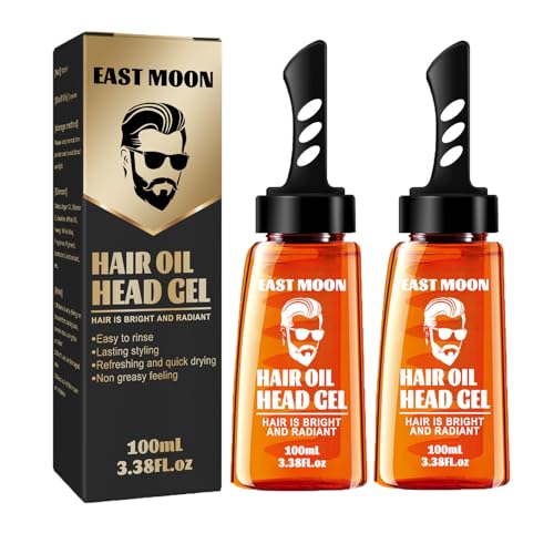 Haargel Herren, Haarstyling Gel für Männer, 2-in-1 Haargel mit Kamm, Haar Gel Styling Gel, Haarstyling-Gel zum Modellieren der Haare und natürliches Stylen der Haare, Langanhaltendes (2 Stück) von Generisch