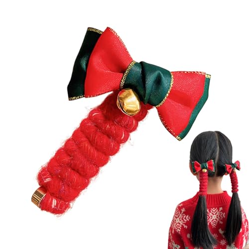 Haargummis für Weihnachten – elastische Haargummis für Spiralen | Gummibänder für Mädchen | Weihnachts-Haargummis | Weihnachtshaarschleifen | Haargummis für Weihnachten | Haarband von Generisch