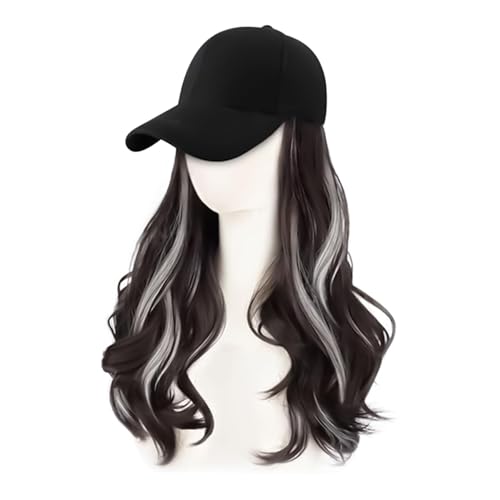 Haarhut Perücken Für Damen - 50 Cm Frauen Perücke | Verstellbarer Hut Für Mädchen Alltag Freizeit Festivals Verkleidung von Generisch