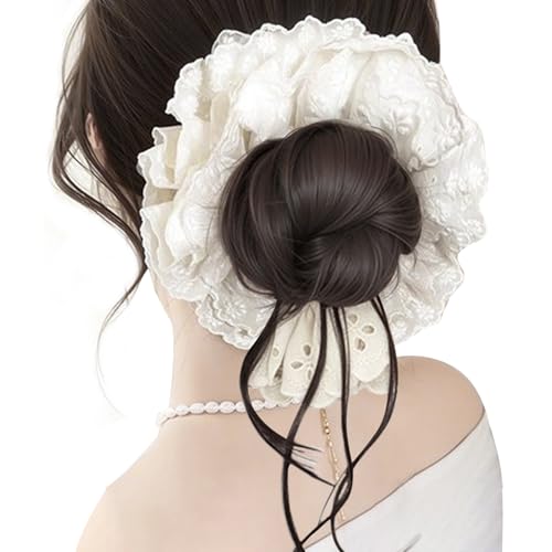 Haarknoten Aufsteckhaar, Spitze Pferdeschwanz Haarverlängerung Für Frauen, Elastisches Haargummi für Pferdeschwanz, Perücken und Styling Accessoires für Töchter, Damen, Mädchen und Freundin Haarknoten Aufsteckhaar, Spitze Pferdeschwanz Haarverlängerung Für Frauen, Elastisches Haargummi für Pferdeschwanz, Perücken und Styling Accessoires für Töchter, Damen, Mädchen und Freundin von Generisch
