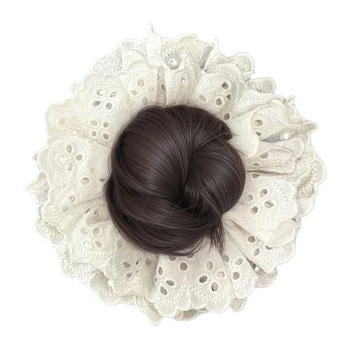 Haarknoten Aufsteckhaar - Spitze Dutt Haarteil für Frauen | Elastisches Haargummi für Pferdeschwanz, Perücken und Styling Accessoires für Töchter, Damen, Mädchen und Freundin Haarknoten Aufsteckhaar - Spitze Dutt Haarteil für Frauen | Elastisches Haargummi für Pferdeschwanz, Perücken und Styling Accessoires für Töchter, Damen, Mädchen und Freundin von Generisch