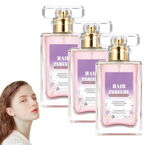 Haarparfüm, Pheromonduft für trockenes, geschädigtes Haar, ätherische Öle, Parfüm für Damen, feuchtes Haar, ätherische Öle, pflegendes trockenes Haar, Haarnebel mit Anti-Frizz-pflegend (3 Stück) von Generisch