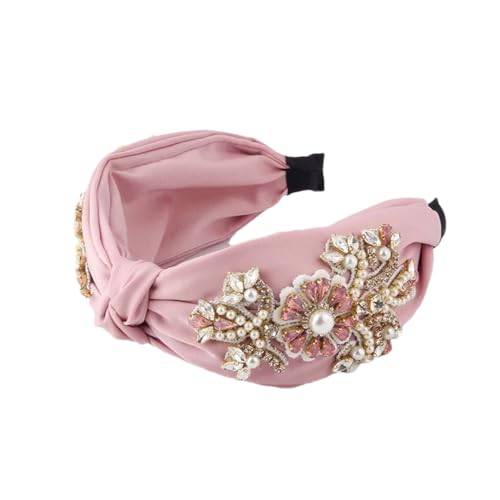Damen-Stirnband mit Blume, Rosa, mit Schaumstoff, Kristall, Strasssteinen, Hochzeits-Haar-Accessoires Damen-Stirnband mit Blume, Rosa, mit Schaumstoff, Kristall, Strasssteinen, Hochzeits-Haar-Accessoires von Generisch