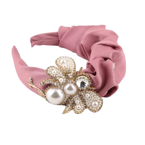 Damen-Stirnband mit Blume, Rosa, mit Schaumstoff, Kristall, Strasssteinen, Hochzeits-Haar-Accessoires Damen-Stirnband mit Blume, Rosa, mit Schaumstoff, Kristall, Strasssteinen, Hochzeits-Haar-Accessoires von Generisch