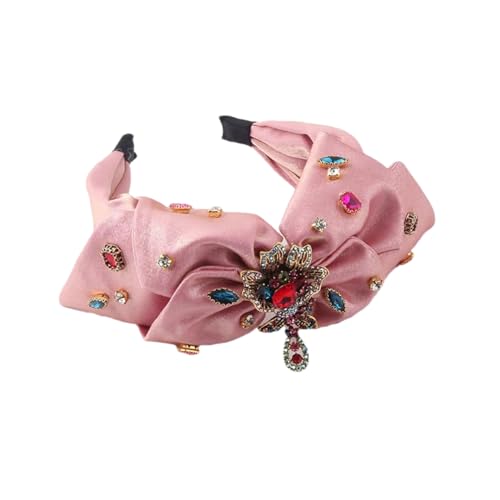 Damen-Stirnband mit Blume, Rosa, mit Schaumstoff, Kristall, Strasssteinen, Hochzeits-Haar-Accessoires Damen-Stirnband mit Blume, Rosa, mit Schaumstoff, Kristall, Strasssteinen, Hochzeits-Haar-Accessoires von Generisch