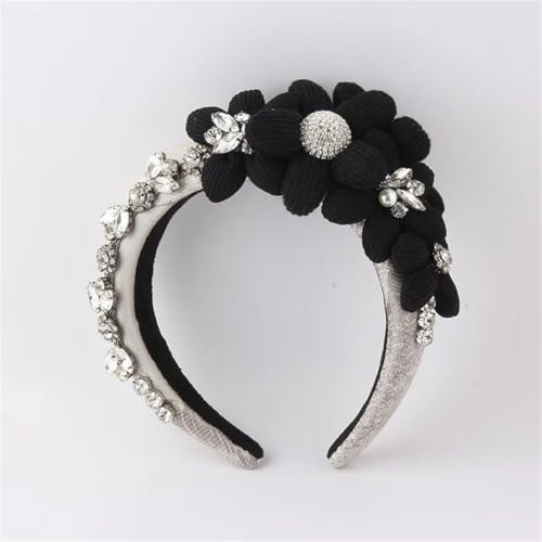 Haarreif für Damen und Mädchen, 3D-Blumen-Applikationen, Schwamm, Party, Reisen, personalisierbar, Haar-Accessoires, C Haarreif für Damen und Mädchen, 3D-Blumen-Applikationen, Schwamm, Party, Reisen, personalisierbar, Haar-Accessoires, C von Generisch