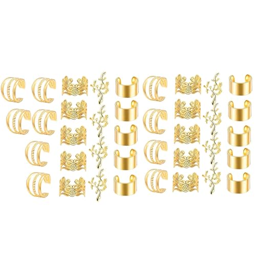 Haarschmuck Für Zöpfe - 40pcs Perücke Dreadlocks Haarverlängerungsring Set | Metall Haarmanschetten Ringclips Reiz | Schmuckmanschetten Haarklammern | Dreadlock -Zubehör von Generisch