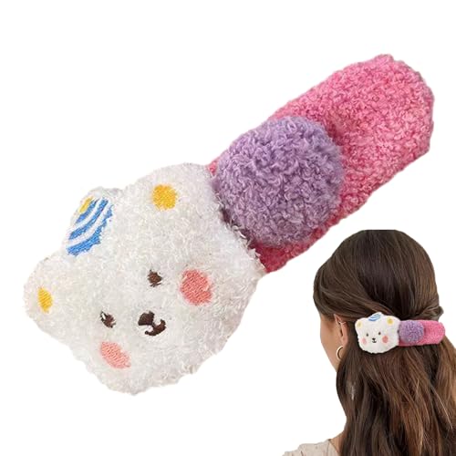 Haarschmuck Spangen | Plüsch Bär Niedliche Seitenclip Spange | Dekorative Haarschmuck Accessoires für Frauen Mädchen Schülerinnen von Generisch