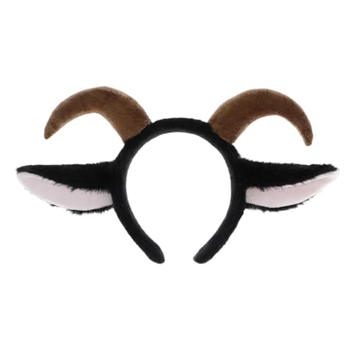 Haarschmuck Stirnband mit Tierohren -hörnern, Tier-Cosplay-Kostüm, Kopfbedeckung für Karnevals-Mottopartys, süße Bühnenkopfbedeckung, Kinderkopfbedeckung Fairtrade Schmuck (Black, 30cm) von Generisch