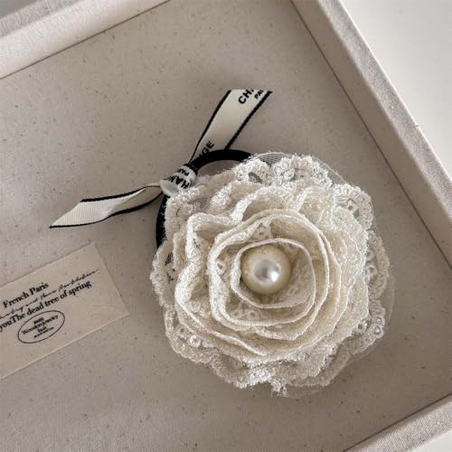 Haarspange mit Spitzen-Blume, koreanische Blumen, Hochzeits-Haarspange, Braut-Haarspange für Damen (Stil) von Generisch