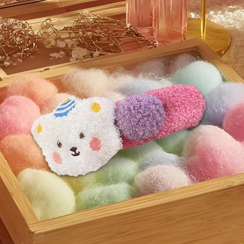 Haarspangen Für Damen,Plüsch Bär Haarklemmen Entenschnapp Clip | Kinderschmuck Cartoon Zieraccessoires Bär Styling von Generisch