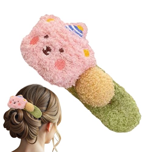 Haarspangen Für Damen - Kuschelige Cartoon- 13x5x3cm Schnabel Haarklemmen In Farbenfrohen Designs - Kinderschmuck Cartoon Zieraccessoires Bär Styling von Generisch