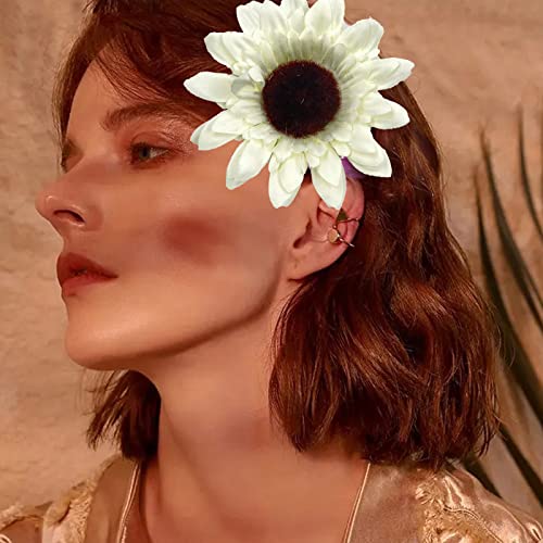 Haarspangen Mädchen Haarnadel Simulation Tuch Kunst Sonnenblume Kopfschmuck Limelight Schmuckform (A, One Size) von Generisch
