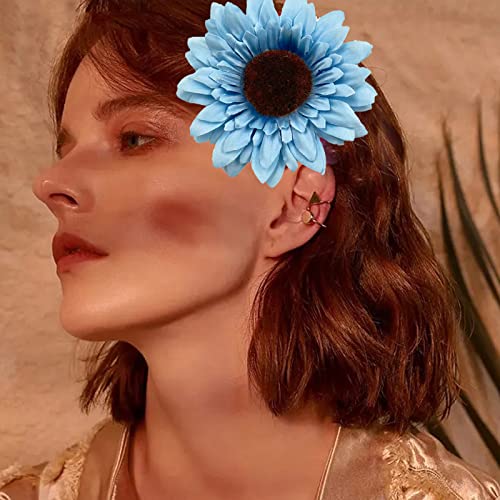 Haarspangen Mädchen Haarnadel Simulation Tuch Kunst Sonnenblume Kopfschmuck Limelight Schmuckform (B, One Size) von Generisch