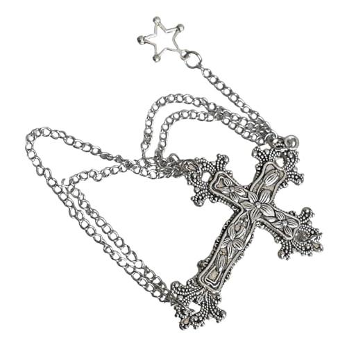 Haarspangen aus Metall mit Kette, süße Haarnadel, Pferdeschwanz-Halter, Kreuze für Frauen von Generisch