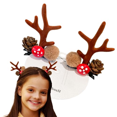 Haarspangen für Damen, Weihnachts-Haarspangen, Weihnachts-Haarnadeln, modische Rentier-Haarspange, Weihnachtshaarnadel für leichtes Haar für Urlaub p von Generisch