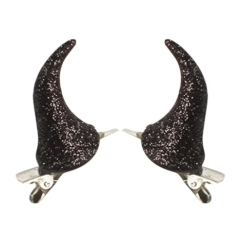 Haarspangen mit Teufelshörnern | Haarnadeln mit Teufelshörnern | teufel horn haarspangen | Cosplay Gothic Devil Horn Barrette | Haarnadel-Haarspangen für Reisen, Maskerade, Bühnenauftritt von Generisch