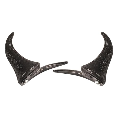 Haarspangen mit Teufelshörnern | Haarnadeln mit Teufelshörnern | teufel horn haarspangen | Cosplay Gothic Devil Horn Barrette | Haarnadel-Haarspangen für Reisen, Maskerade, Bühnenauftritt von Generisch