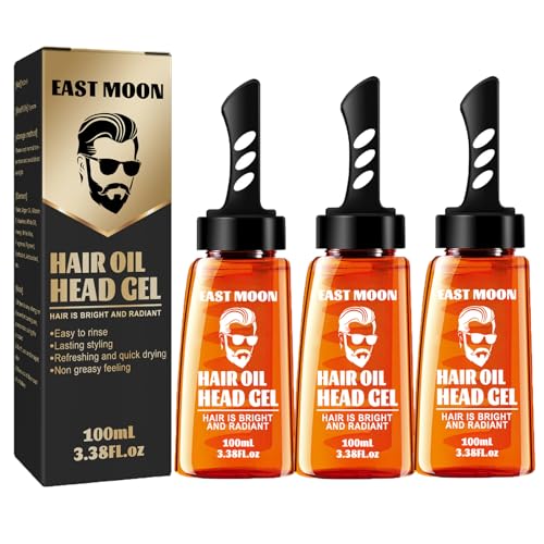 Haarstyling Gel für Männer, Haargel mit Kamm, 2-in-1 Haarstyling Gel mit Kamm für Männer, Hair Wax Gel with Comb, Starker Halt Haarwachs, Natürliches Stylen der Haare, Langanhaltendes (3PCS) von Generisch