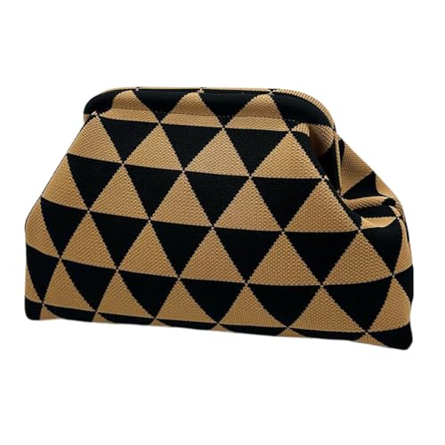 Häkel Clutch Handtaschen Für Frauen - Reisebeutel Rundform | Stilvolle Abendtasche Damen Sommer Urlaub Hochzeit von Generisch