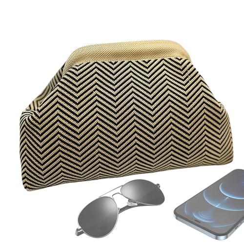 Häkeltasche - Reisebeutel Rundform,Leichte Clutch Geldbörse Für Abend Freizeit Hochzeit Reiseaccessoire von Generisch