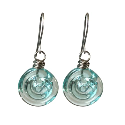 Hängende Ohrringe - Glas Damen Ohrringe Halskette | Klar Leicht Schmuck Für Mutter Schwestern Freunde Freundin Ehefrau,Urlaub Weihnachten Geburtstag Reise Hochzeit von Generisch