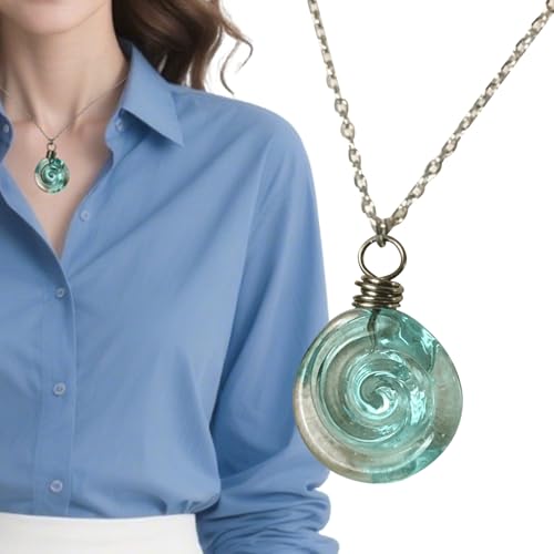 Hängeohrringe - Glas Retro Halskette Damen - Klare Leichte Schmuck Geschenk Für Freundin Mutter Schwestern - Urlaub Weihnachten Geburtstag Reise Hochzeit von Generisch